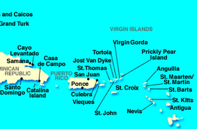 Jost van Dyke, Virgin Gorda and Culebra